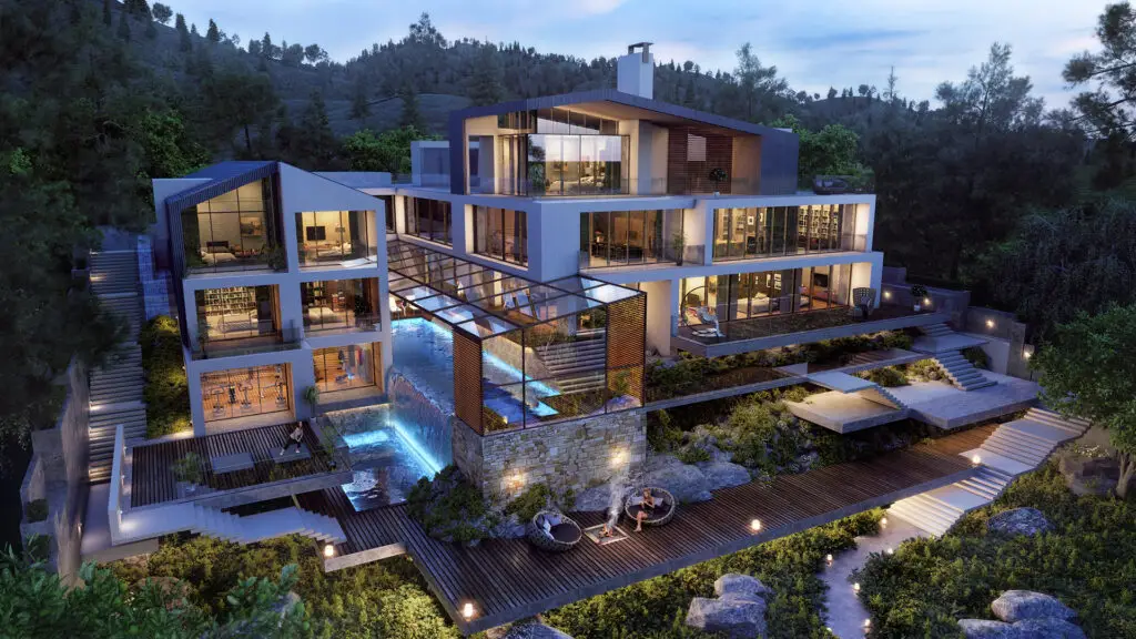 Perpective view of a building